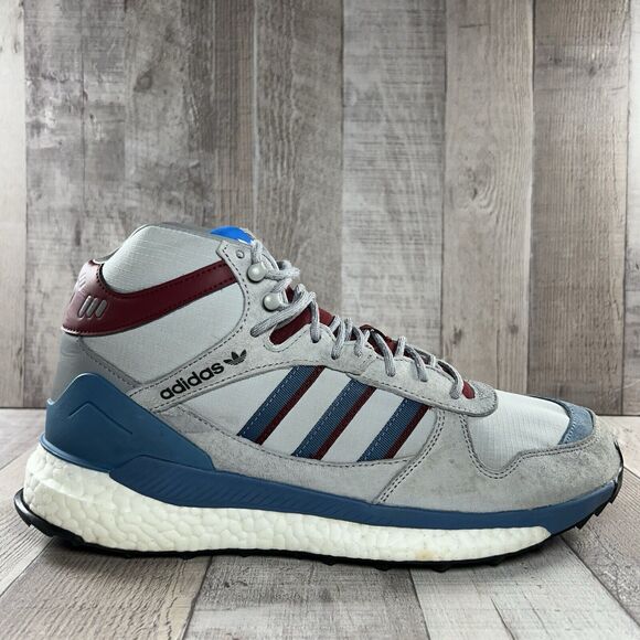 Adidas Mens 10.5 Human Made X Marathon Free Hiker Shoes Clear Onix Burgundy Gray - Picture 8 of 16